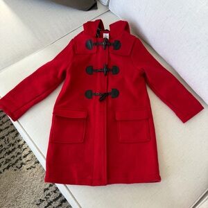 GAP Kids Vibrant Red toggle girls Coat with hoodie sz 5yr